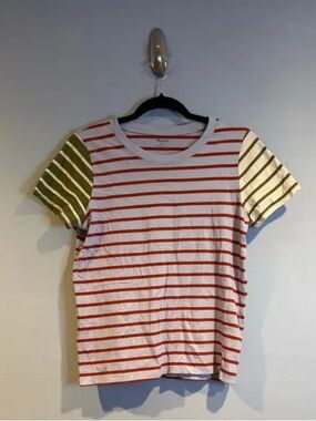 Madewell 100% Cotton Striped Crewneck Tee
